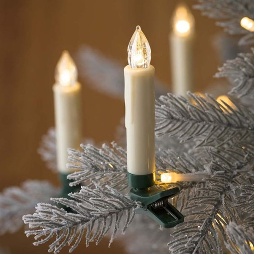 Obrázek z Vánoční svíčky na stromeček, venkovní 10 ks 