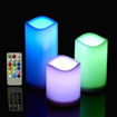 Obrázek z Kouzelné LED svíčky, set 3 ks na baterie s dálkovým ovládáním 