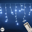 Obrázek z Vánoční osvětlení venkovní, světelné LED krápníky 1000ks/25m s časovačem, dálkovým ovládáním a pamětí 