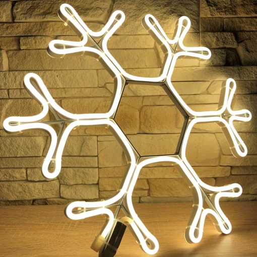 Obrázek z PROFI vánoční LED neonové osvětlení venkovní - vločka 65 cm s propojovacím systémem 