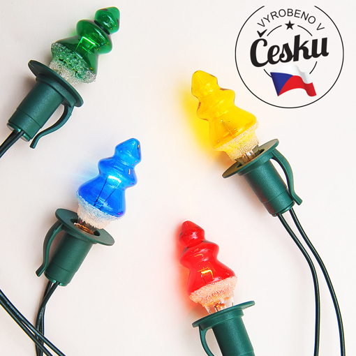 Obrázek z Retro vánoční osvětlení Stromek - Česká obnovená ruční výroba 