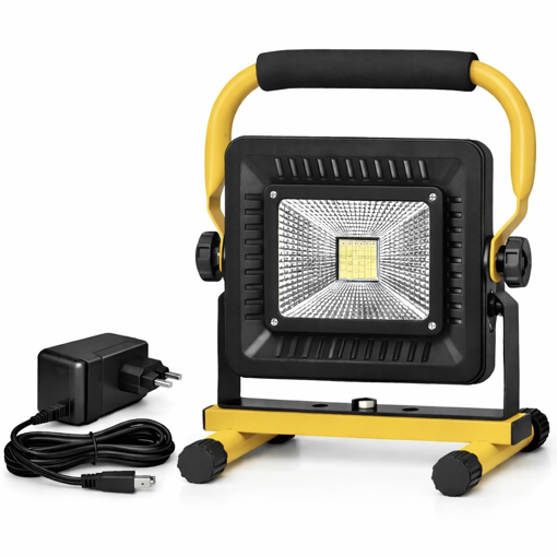 Obrázek z Aku LED halogen, reflektor 50W + nabíječka + SOS maják 