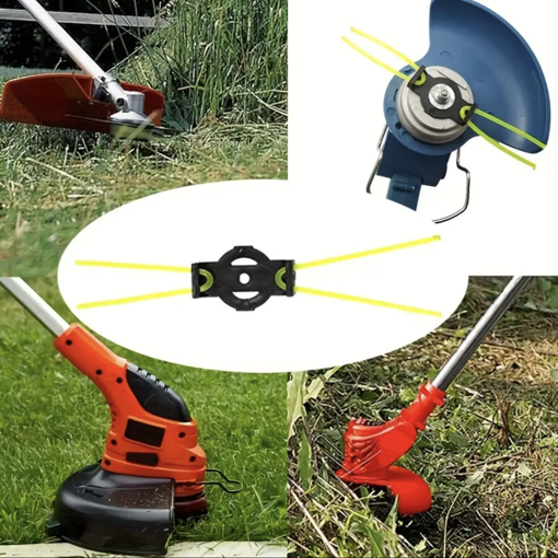 Obrázek z Náhradní hlava na strunovou sekačku křovinořez s fosforeskující žací strunou - sada 3 ks 