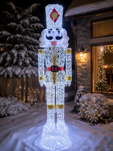Obrázek z XL LED vánoční louskáček 120 cm – svítící venkovní i vnitřní vánoční dekorace s časovačem 