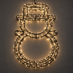 Závěsný LED sněhulák 45 cm – teplá bílá